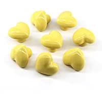Los mejores  - Amarillo Perilla del cajón Perillas del gabinete de cerámica Manija de la habitación de los niños Tirar de la forma del…